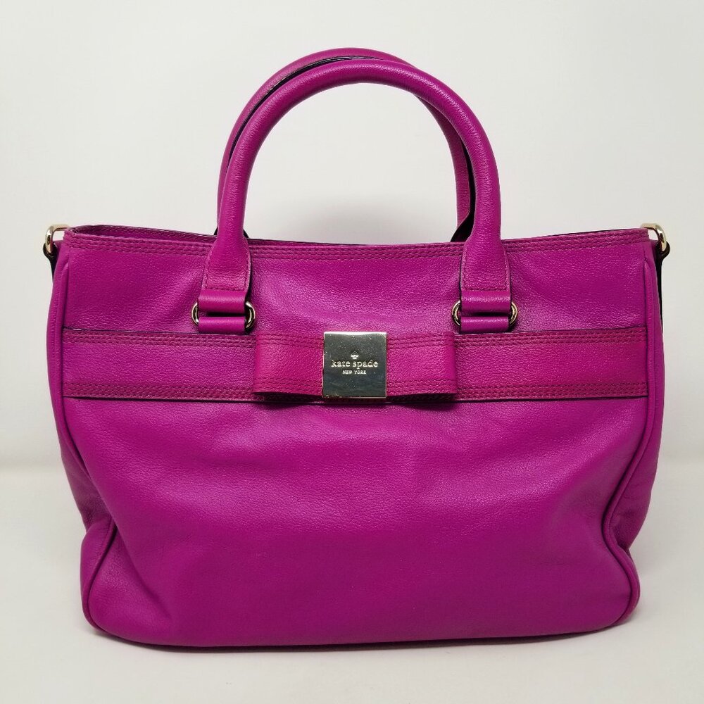 KATE SPADE Purple Bow Handbag with Removable Adjustable Strap Handbags Bags